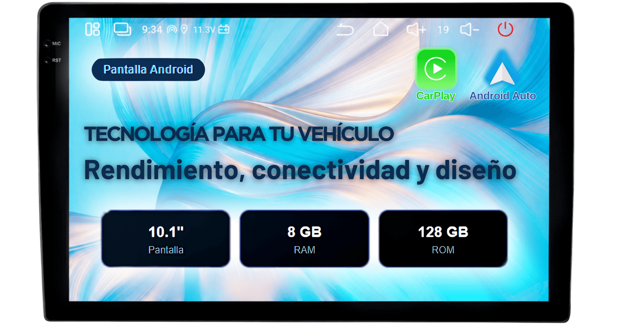 Pantalla Android Ultra con Apple CarPlay y Android Auto